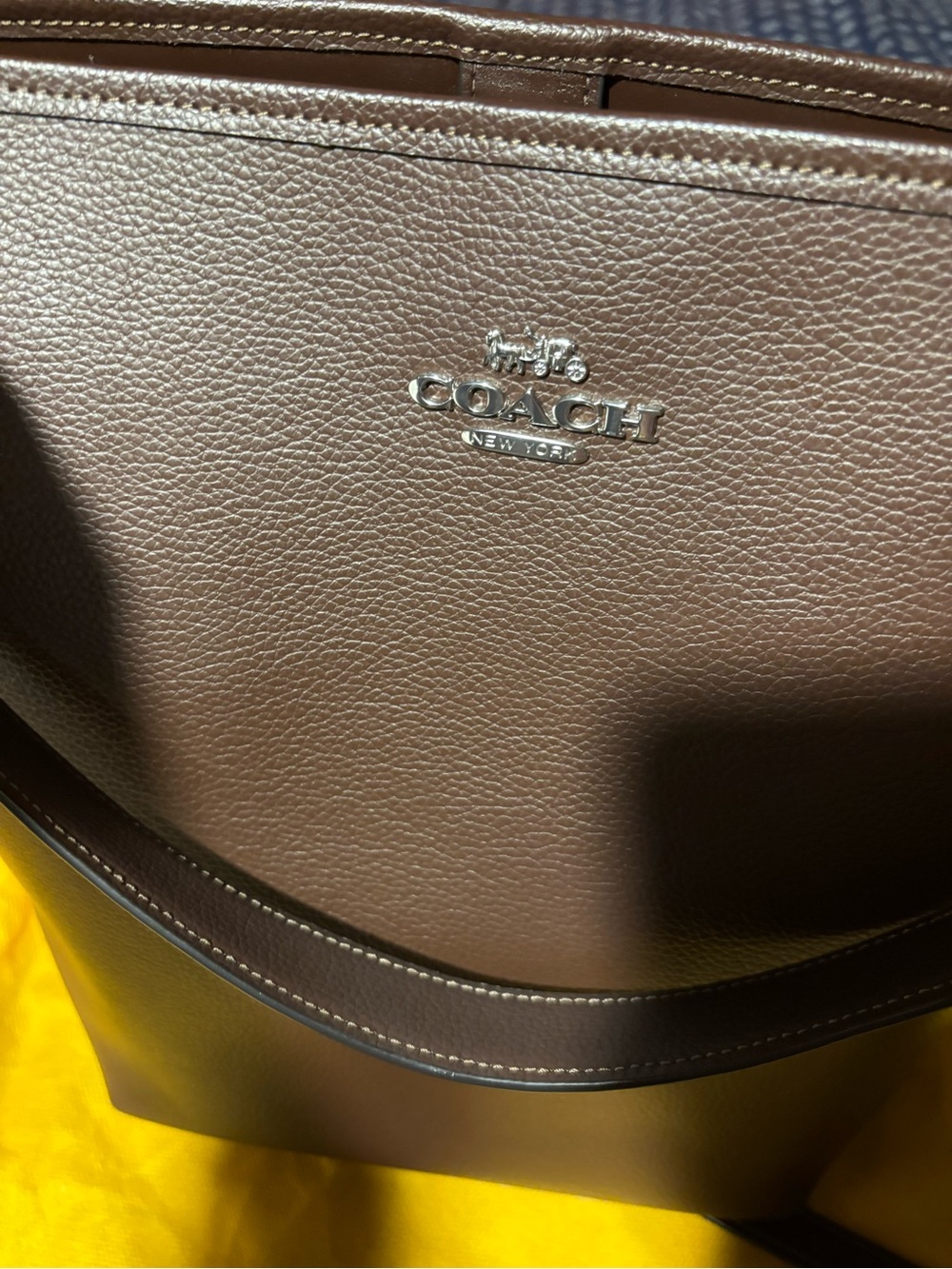 Coach maple leather bucket  Bag